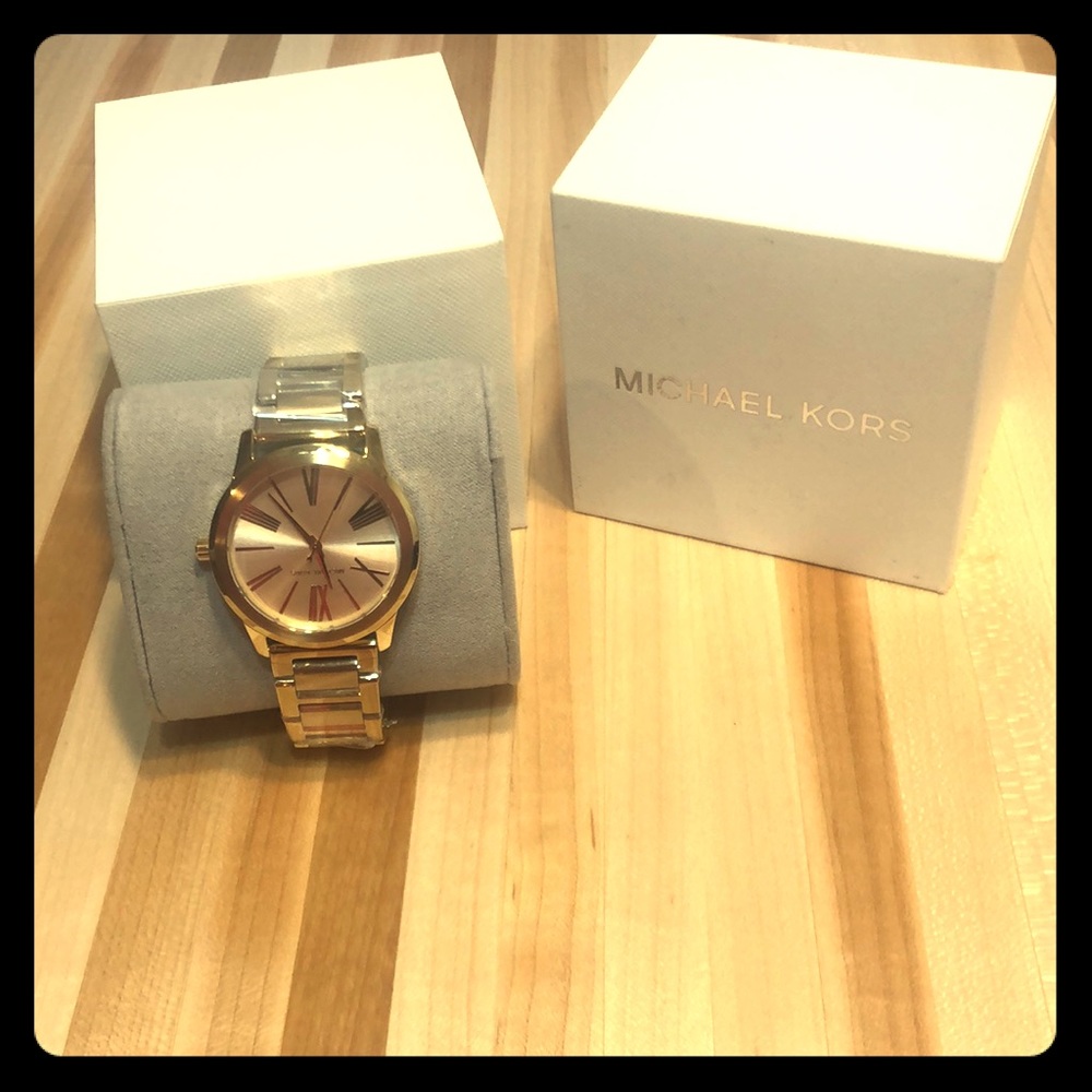 Gold Micheal Kors watch
